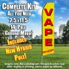 VAPE SHOP (YELLOW/RED) Econo Feather Banner Flag Kit (Flag, Pole, & Ground Mt)