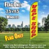 VAPE SHOP yellow/red Windless Feather Banner Flag