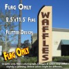 WAFFLES (Beige/Brown) Flutter Polyknit Feather Flag (11.5 x 2.5 feet)