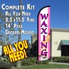 Waxing (Pink) Windless Feather Banner Flag Kit (Flag, Pole, & Ground Mt)