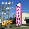 Waxing (Pink) Windless Polyknit Feather Flag (2.5 x 11.5 feet)