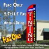 WINDOW TINTING Auto Home Business Windless Polyknit Feather Flag (3 x 11.5 feet)