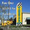 WINDSHIELD REPAIR (Checkered) Flutter Feather Banner Flag (11.5 x 2.5 Feet)