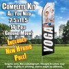 Yoga (People Stretching/White Letters) Flutter Feather Flag Kit (Flag, Pole, & Ground Mt)