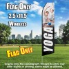 Yoga (People Stretching/White Letters) Flutter Feather Flag Only (3 x 11.5 feet)