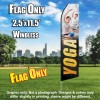 Yoga (People Stretching/Yellow Letters) Flutter Feather Flag Only (3 x 11.5 feet)