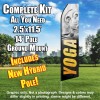 Yoga (Gray/Yellow Letters) Flutter Feather Flag Kit (Flag, Pole, & Ground Mt)