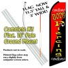 BODY PIERCING  Feather Banner Flag Kit (Flag, Pole, & Ground Mt)