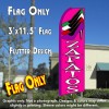 ZAPATOS (Pink) Flutter Feather Banner Flag (11.5 x 3 Feet)