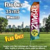 ZUMBA FITNESS Multicolor Bubbles Flutter Feather Flag Only 
