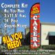 100% Comida Casera Windless Feather Banner Flag Kit (Flag, Pole, & Ground Mt)
