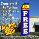 1st MONTH FREE (Yellow/Blue) Flutter Feather Banner Flag Kit (Flag, Pole, & Ground Mt)