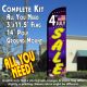 4th of July Sale Windless Feather Banner Flag Kit (Flag, Pole, & Ground Mt)