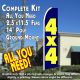 4x4 (Blue) Flutter Feather Banner Flag Kit (Flag, Pole, & Ground Mt)