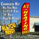 A/C & HEATING SERVICE (Red) Flutter Feather Banner Flag Kit (Flag, Pole, & Ground Mt)