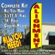ALIGNMENT (Yellow) Flutter Feather Banner Flag Kit (Flag, Pole, & Ground Mt)