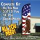 AMERICAN GLORY (Eagle) Windless Feather Banner Flag Kit (Flag, Pole, & Ground Mt)