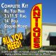 Antiques (Yellow/Red) Windless Feather Banner Flag Kit (Flag, Pole, & Ground Mt)