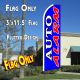 AUTO ALARM (Dark Blue) Flutter Feather Banner Flag (11.5 x 3 Feet)