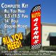 AUTO ALARM Windless Feather Banner Flag Kit (Flag, Pole, & Ground Mt)
