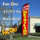 AUTO DETAILING (Red/Checkered) Windless Polyknit Feather Flag (2.5 x 11.5 feet)