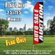AUTO SALE AUCTION red white black flutter flag