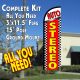 Auto Stereo (Checkered) Windless Feather Banner Flag Kit (Flag, Pole, & Ground Mt)