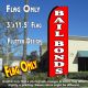 BAIL BONDS (Red) Flutter Feather Banner Flag (11.5 x 3 Feet)