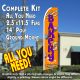 BAKERY (Orange) Flutter Feather Banner Flag Kit (Flag, Pole, and Ground Mount)