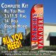 Bakery/Panaderia (R/B/W) Windless Advertising Feather Banner – Complete Flag Kit