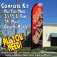 BAR & GRILL (Red/Black) Flutter Feather Banner Flag Kit (Flag, Pole, & Ground Mt)