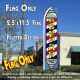 BARBER SHOP (Pole) Flutter Feather Banner Flag (11.5 x 2.5 Feet)