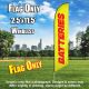 BATTERIES yellow red windless flag
