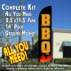 BBQ (Black) Windless Feather Banner Flag Kit (Flag, Pole, & Ground Mt)