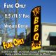 BBQ (Black) Windless Advertising Feather Banner – Flag Only