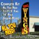 BBQ Wings Windless Feather Banner Flag Kit (Flag, Pole, & Ground Mt)