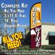 Beer Wine Windless Feather Banner Flag Kit (Flag, Pole, & Ground Mt)