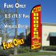 BEST BURGERS IN TOWN Windless Polyknit Feather Flag (2.5 x 11.5 feet)