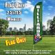 Billiards (Green) Windless Advertising Feather Banner – Flag Only