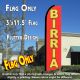 BIRRIA (Red) Flutter Feather Banner Flag (11.5 x 3 Feet)