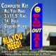 BLOW OUT SALE (Smiley/Blue) Flutter Feather Banner Flag Kit (Flag, Pole, & Ground Mt)