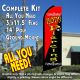 Body Piercing (Red/Black) Windless Advertising Feather Banner – Complete Flag Kit