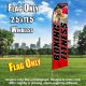 BOXING FITNESS red black flutter flag