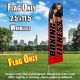 BOXING FITNESS red black flutter flag