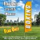 BOXING orange white flutter flag