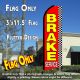 BRAKE SERVICE (Checkered) Flutter Feather Banner Flag (11.5 x 3 Feet)