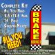 BRAKE SERVICE (Red/Checkered) Flutter Feather Banner Flag Kit (Flag, Pole, & Ground Mt)