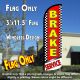 Brake Service (Checkered) Windless Polyknit Feather Flag (3 x 11.5 feet)