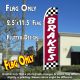 Brakes (Red/Checkered) Flutter Feather Banner Flag (11.5 x 2.5 Feet)