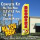 BURGERS (Yellow) Flutter Feather Banner Flag Kit (Flag, Pole, & Ground Mt)